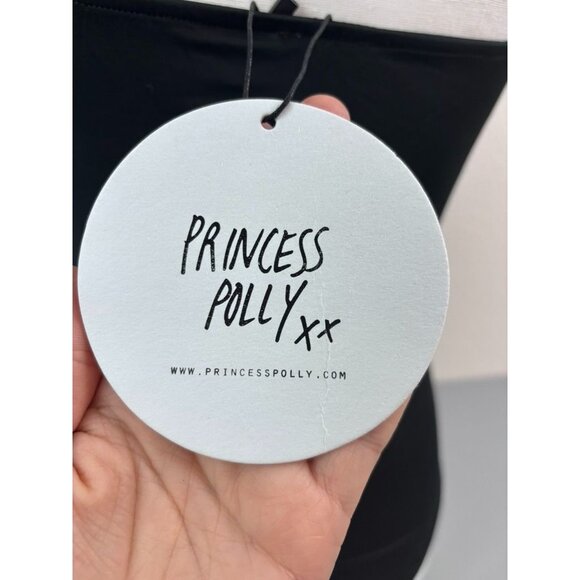 Princess Polly women's 6 black Keating bodysuit lace square neck sleeveless NWT - Picture 3 of 9